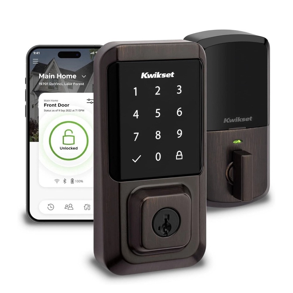 Kwikset Halo Smart Keyless Electronic Touchscreen Deadbolt -‎ Venetian Bronze